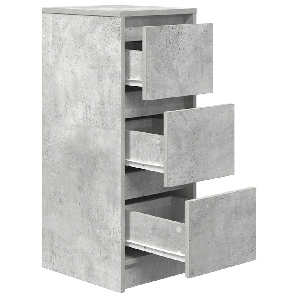 Dressoir 29,5x34x76 cm bewerkt hout betongrijs is nu te koop bij PeponiXL, paradijselijk wonen!
