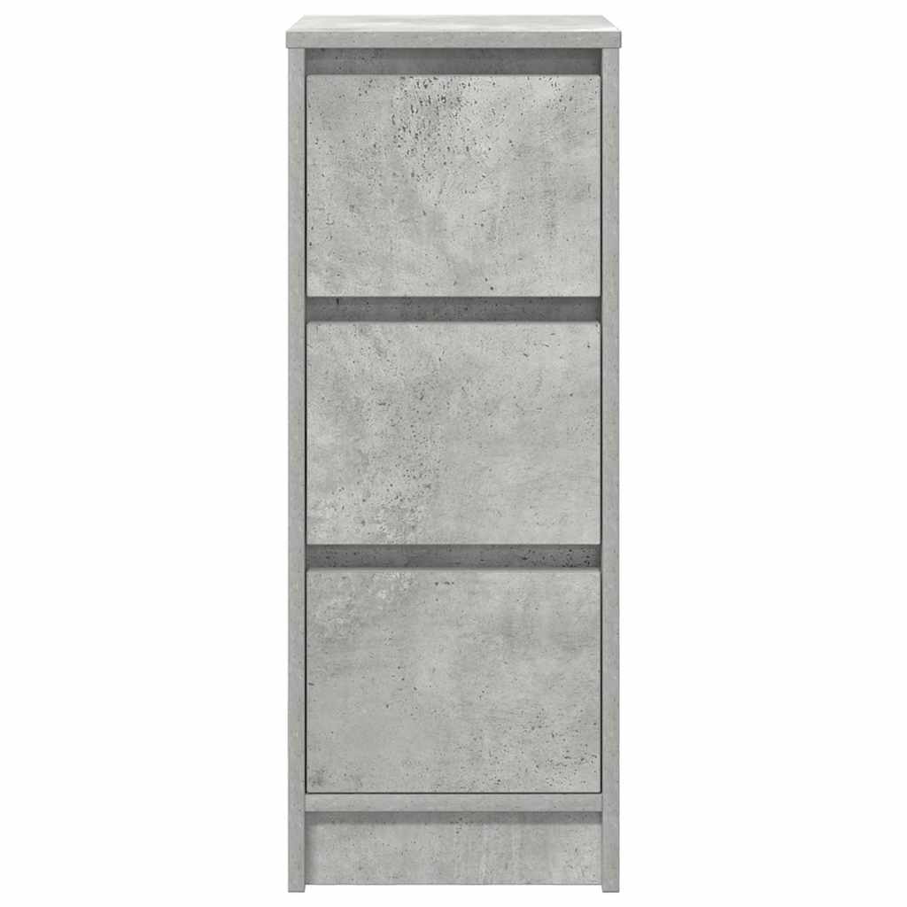 Dressoir 29,5x34x76 cm bewerkt hout betongrijs is nu te koop bij PeponiXL, paradijselijk wonen!