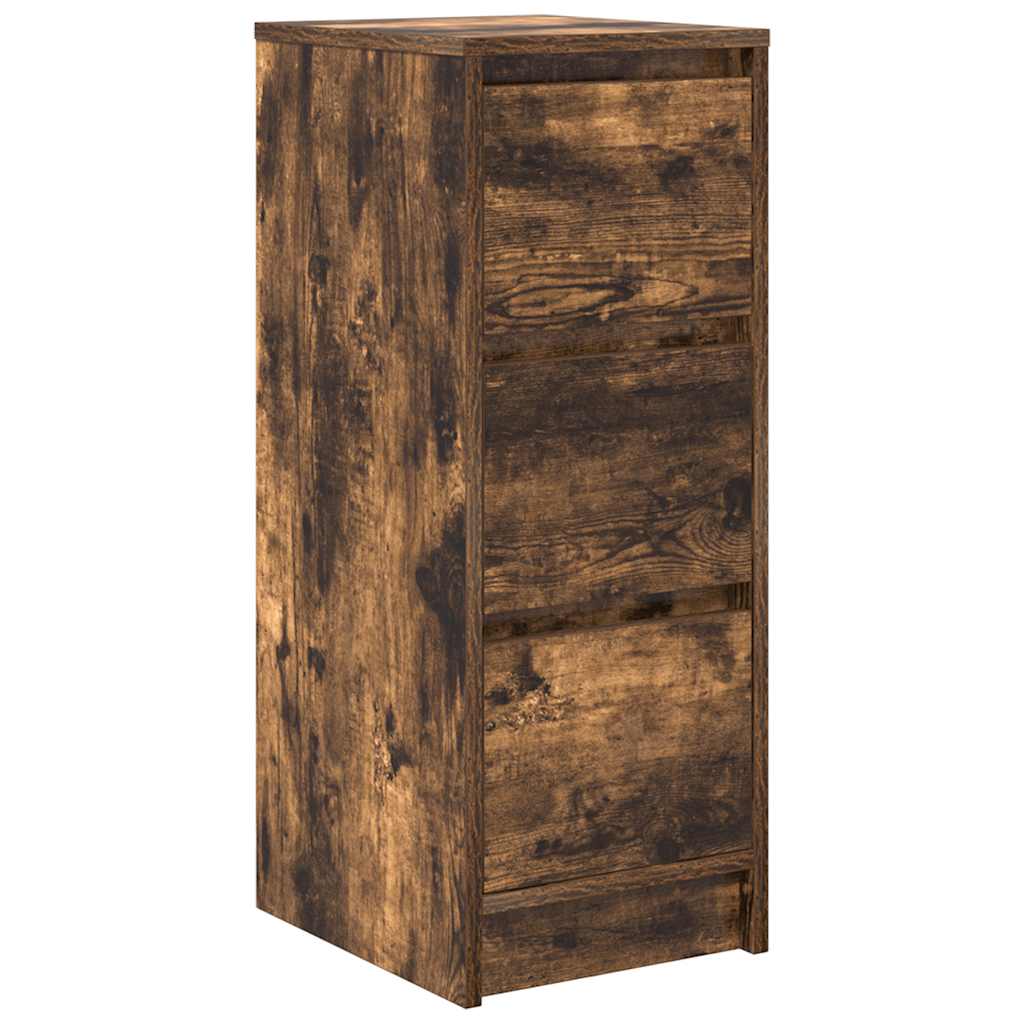 Dressoir 29,5x34x76 cm bewerkt hout gerookt eikenkleurig is nu te koop bij PeponiXL, paradijselijk wonen!