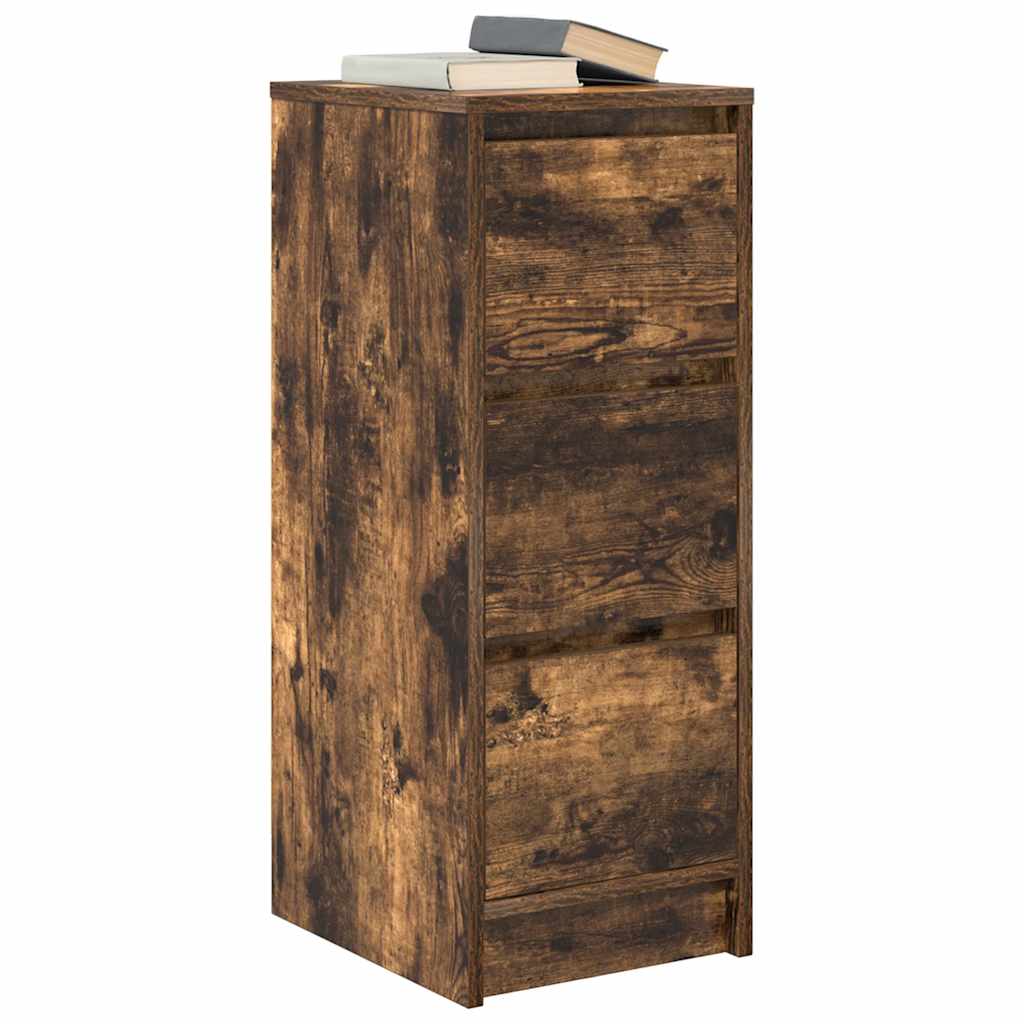 Dressoir 29,5x34x76 cm bewerkt hout gerookt eikenkleurig is nu te koop bij PeponiXL, paradijselijk wonen!