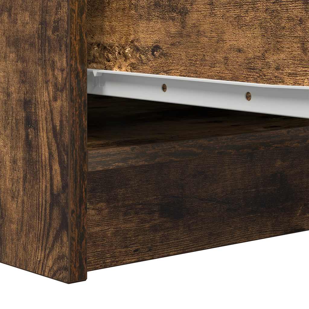 Dressoir 29,5x34x76 cm bewerkt hout gerookt eikenkleurig is nu te koop bij PeponiXL, paradijselijk wonen!