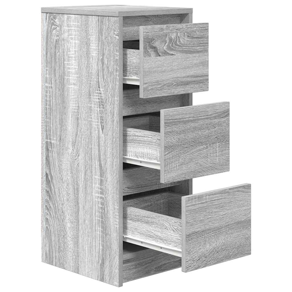 Dressoir 29,5x34x76 cm bewerkt hout grijs sonoma eikenkleurig is nu te koop bij PeponiXL, paradijselijk wonen!