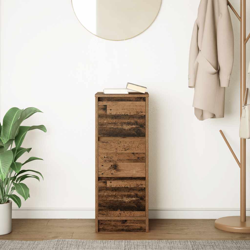 Dressoir 29,5x34x76 cm bewerkt hout oud houtkleurig is nu te koop bij PeponiXL, paradijselijk wonen!
