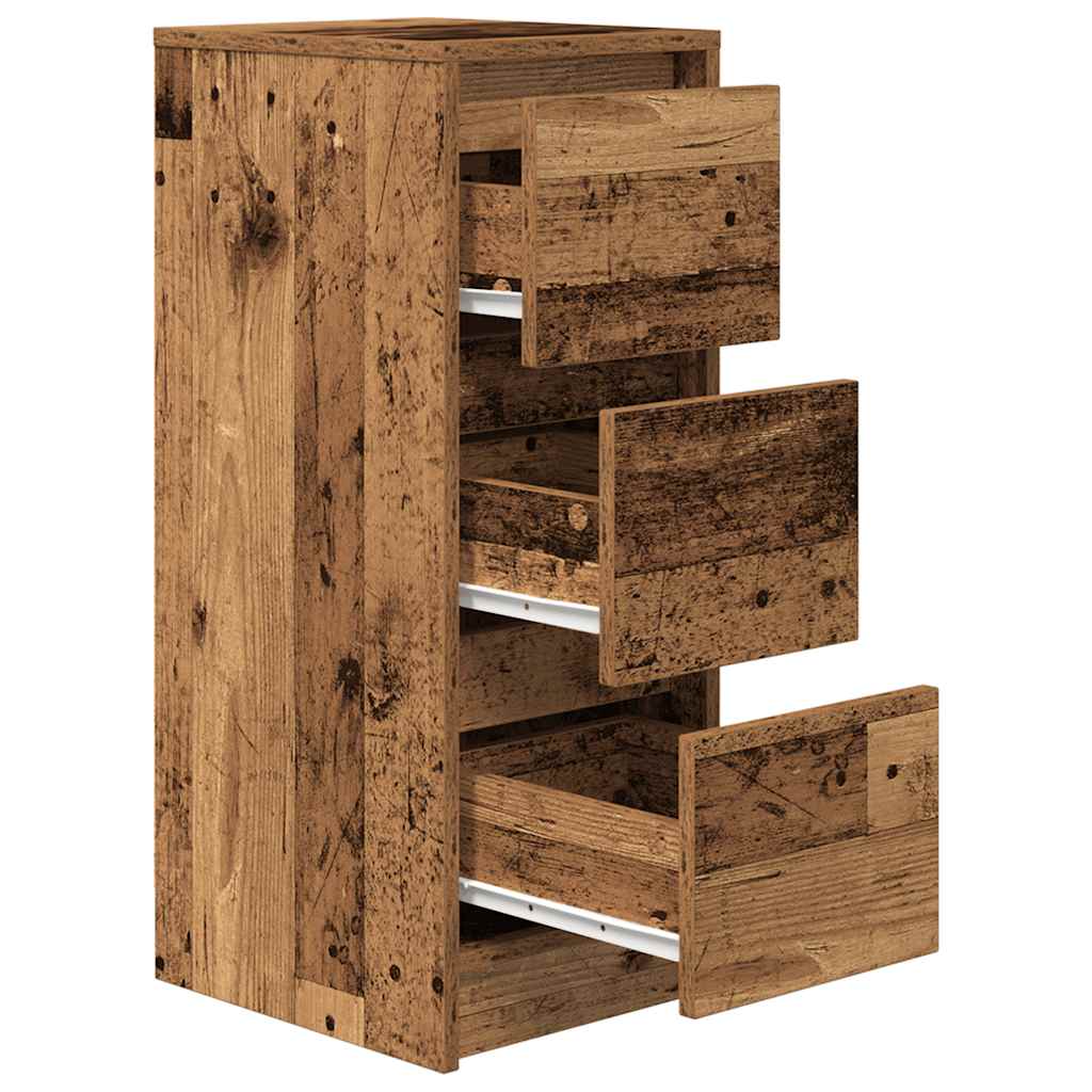 Dressoir 29,5x34x76 cm bewerkt hout oud houtkleurig is nu te koop bij PeponiXL, paradijselijk wonen!
