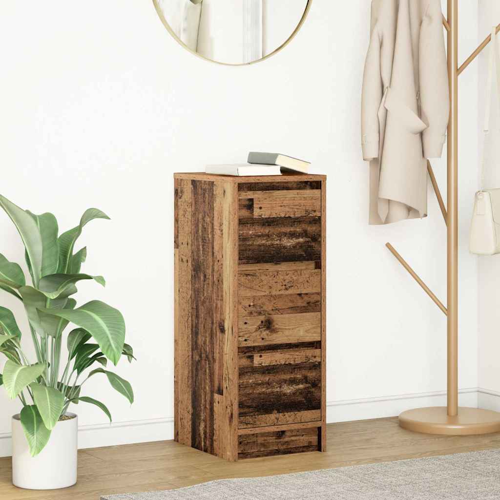 Dressoir 29,5x34x76 cm bewerkt hout oud houtkleurig is nu te koop bij PeponiXL, paradijselijk wonen!