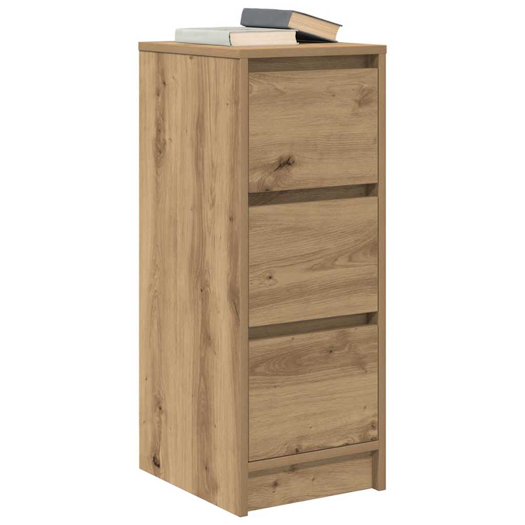 Dressoir 29,5x34x76 cm bewerkt hout artisanaal eikenkleur is nu te koop bij PeponiXL, paradijselijk wonen!