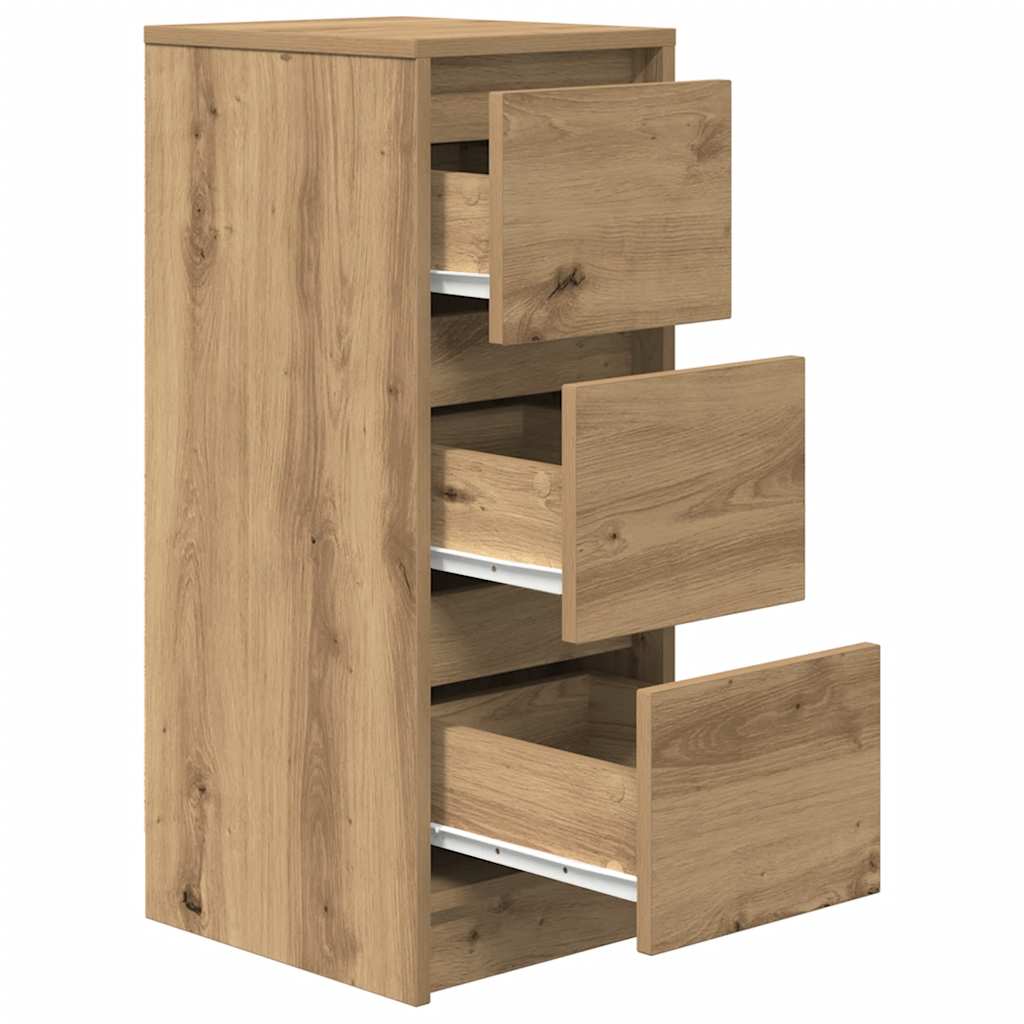 Dressoir 29,5x34x76 cm bewerkt hout artisanaal eikenkleur is nu te koop bij PeponiXL, paradijselijk wonen!