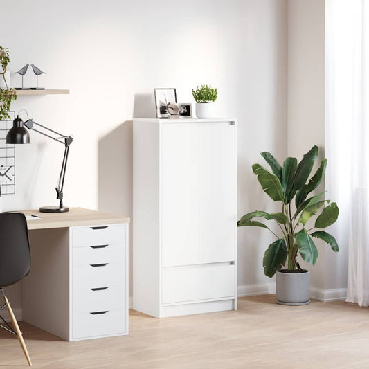 Kast met lade 55,5x34x119,5 cm spaanplaat wit is nu te koop bij PeponiXL, paradijselijk wonen!