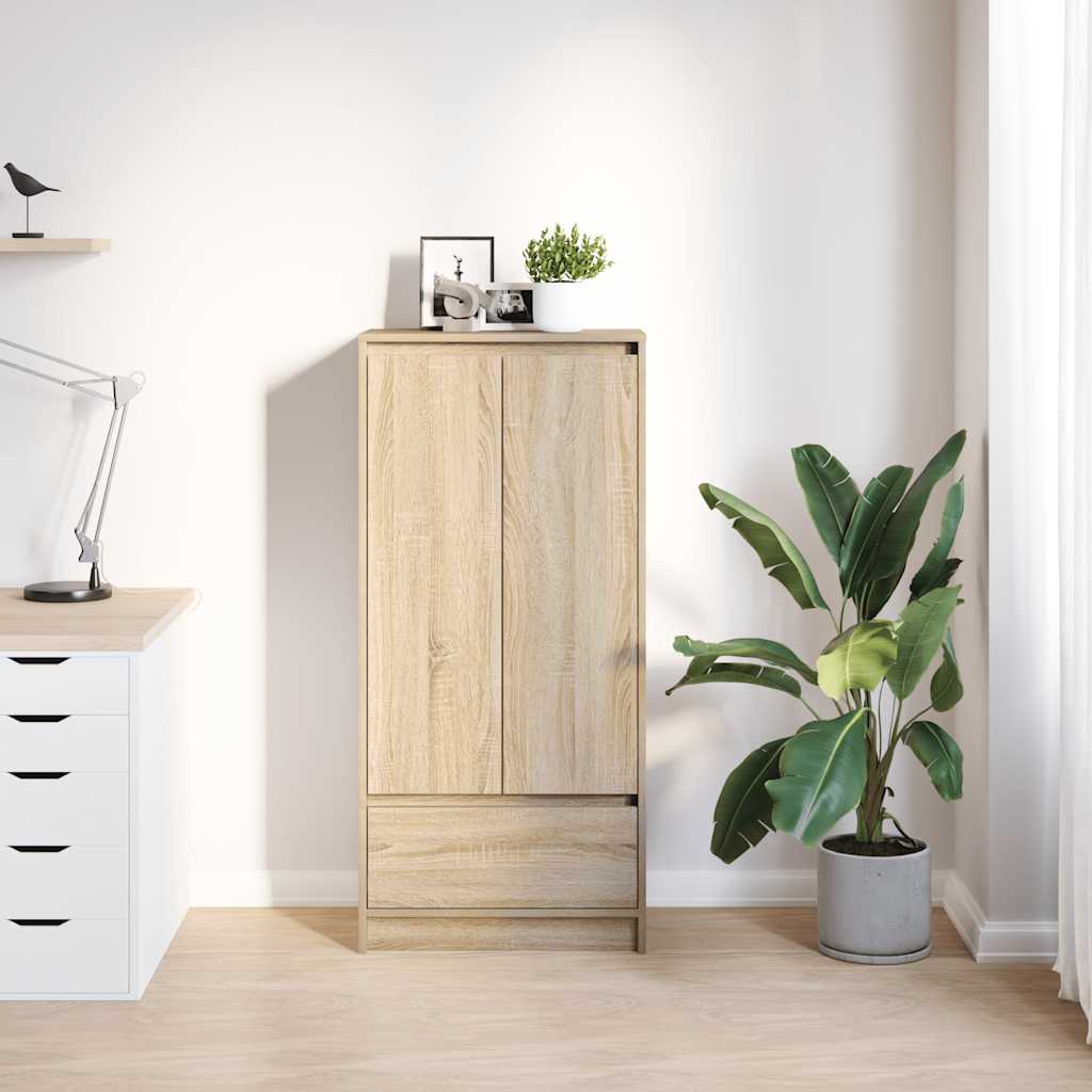 Kast met lade 55,5x34x119,5 cm spaanplaat sonoma eikenkleurig is nu te koop bij PeponiXL, paradijselijk wonen!
