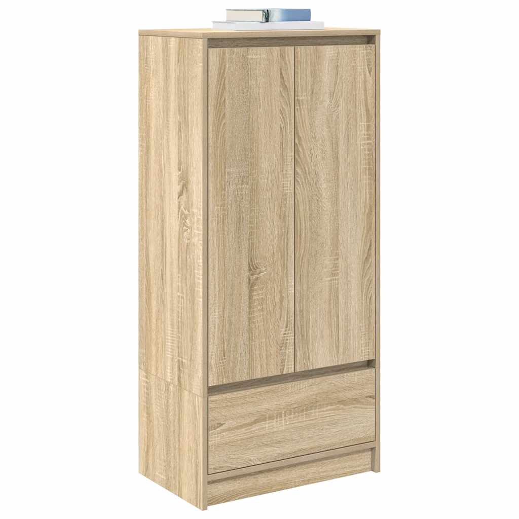 Kast met lade 55,5x34x119,5 cm spaanplaat sonoma eikenkleurig is nu te koop bij PeponiXL, paradijselijk wonen!