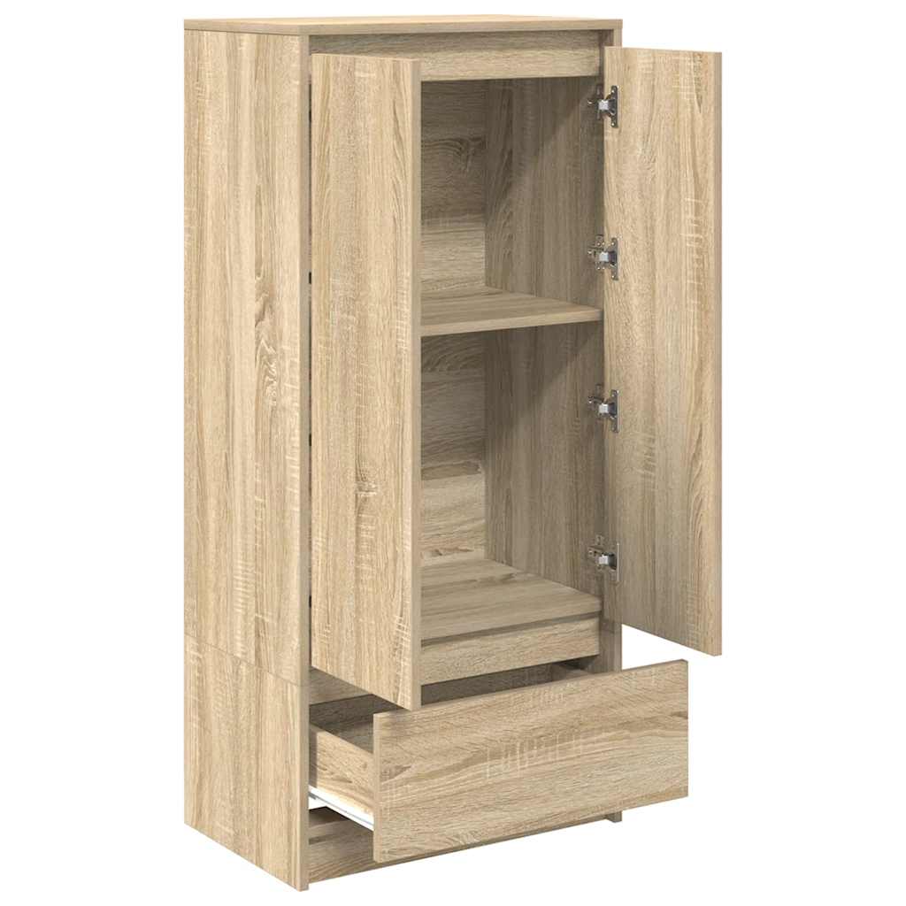 Kast met lade 55,5x34x119,5 cm spaanplaat sonoma eikenkleurig is nu te koop bij PeponiXL, paradijselijk wonen!