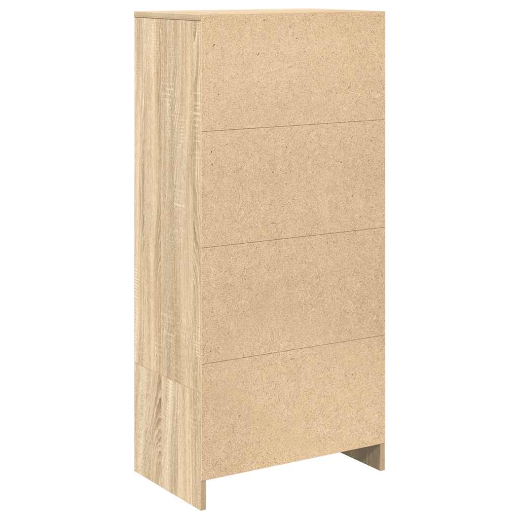 Kast met lade 55,5x34x119,5 cm spaanplaat sonoma eikenkleurig is nu te koop bij PeponiXL, paradijselijk wonen!