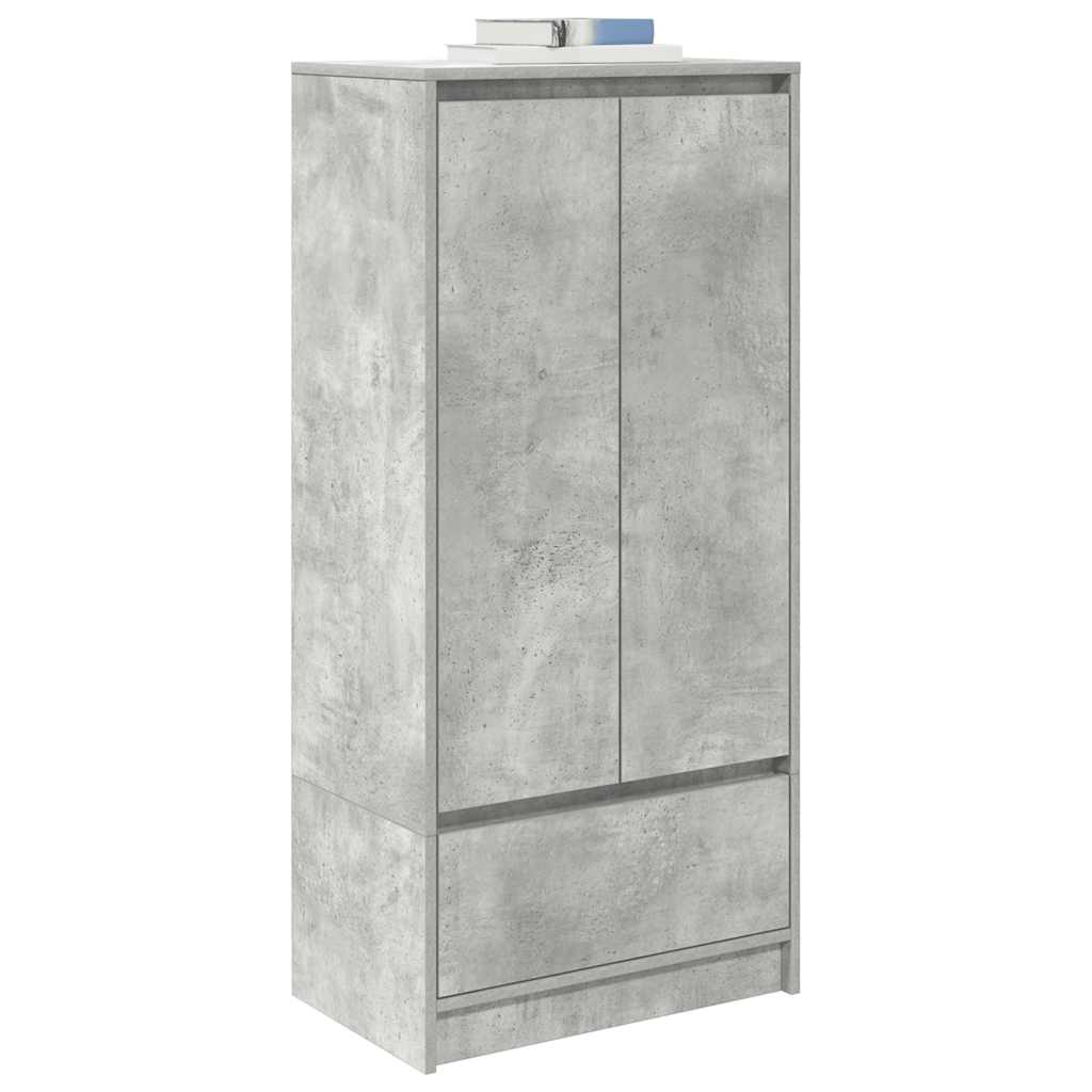 Kast met lade 55,5x34x119,5 cm spaanplaat betongrijs is nu te koop bij PeponiXL, paradijselijk wonen!