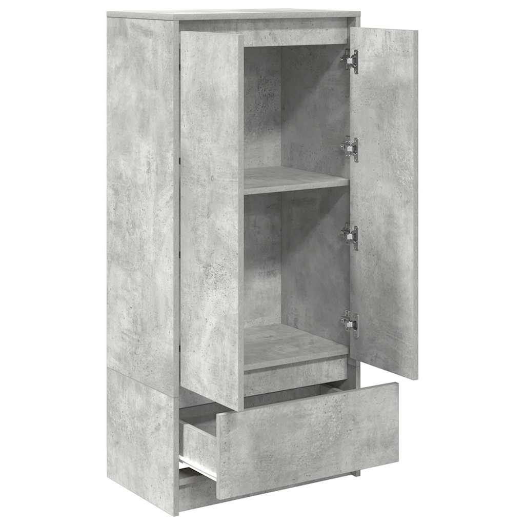Kast met lade 55,5x34x119,5 cm spaanplaat betongrijs is nu te koop bij PeponiXL, paradijselijk wonen!