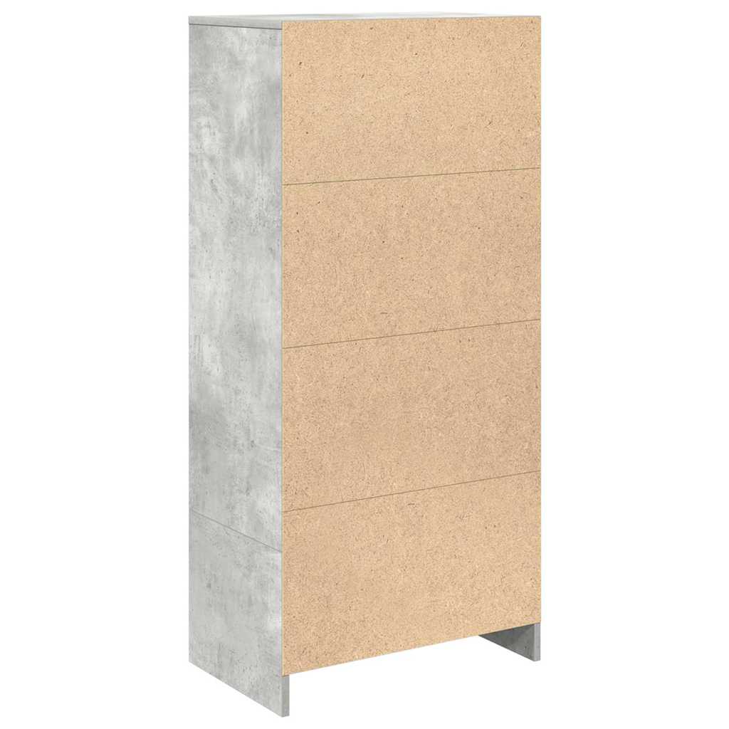 Kast met lade 55,5x34x119,5 cm spaanplaat betongrijs is nu te koop bij PeponiXL, paradijselijk wonen!