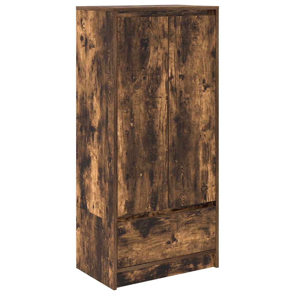 Kast met lade 55,5x34x119,5 cm spaanplaat gerookt eikenkleurig is nu te koop bij PeponiXL, paradijselijk wonen!