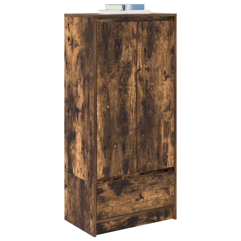 Kast met lade 55,5x34x119,5 cm spaanplaat gerookt eikenkleurig is nu te koop bij PeponiXL, paradijselijk wonen!
