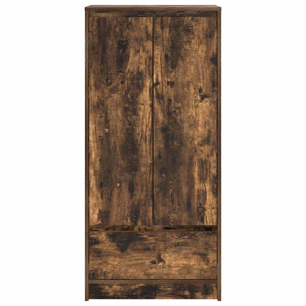 Kast met lade 55,5x34x119,5 cm spaanplaat gerookt eikenkleurig is nu te koop bij PeponiXL, paradijselijk wonen!