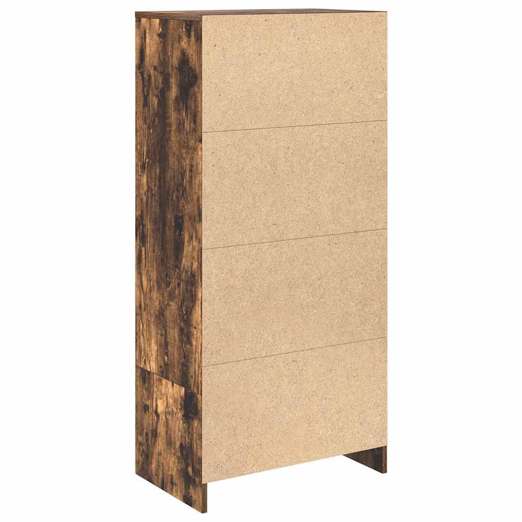 Kast met lade 55,5x34x119,5 cm spaanplaat gerookt eikenkleurig is nu te koop bij PeponiXL, paradijselijk wonen!
