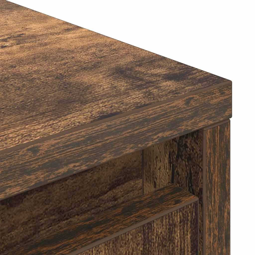 Kast met lade 55,5x34x119,5 cm spaanplaat gerookt eikenkleurig is nu te koop bij PeponiXL, paradijselijk wonen!