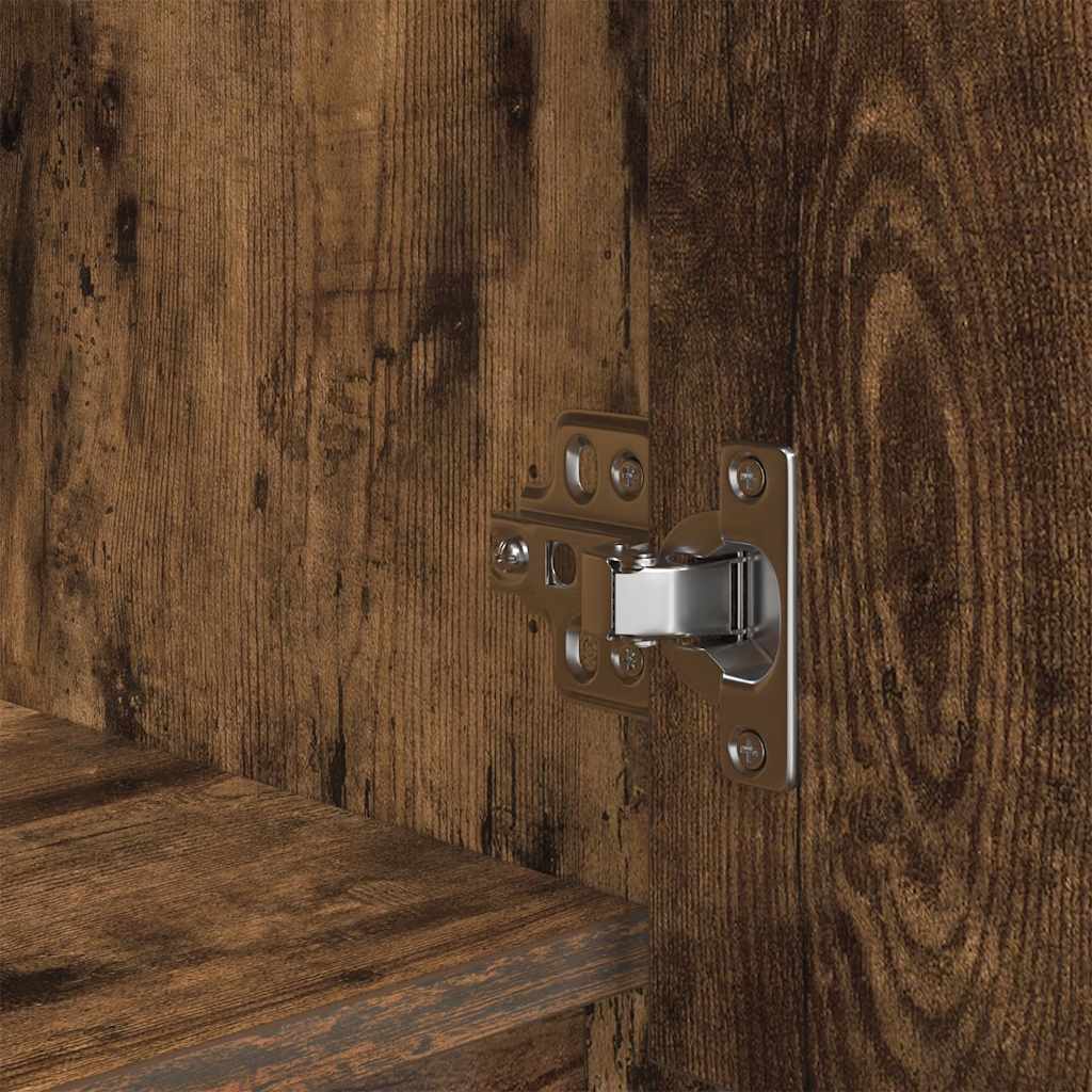 Kast met lade 55,5x34x119,5 cm spaanplaat gerookt eikenkleurig is nu te koop bij PeponiXL, paradijselijk wonen!