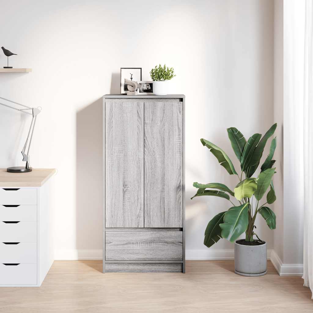 Kast met lade 55,5x34x119,5 cm spaanplaat grijs Sonoma is nu te koop bij PeponiXL, paradijselijk wonen!