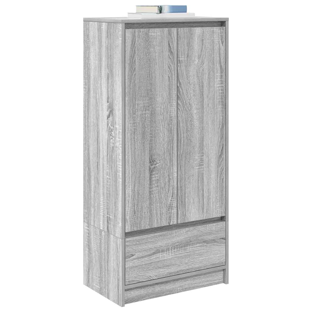 Kast met lade 55,5x34x119,5 cm spaanplaat grijs Sonoma is nu te koop bij PeponiXL, paradijselijk wonen!