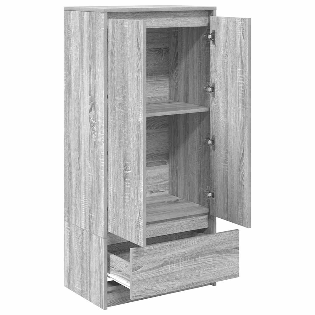 Kast met lade 55,5x34x119,5 cm spaanplaat grijs Sonoma is nu te koop bij PeponiXL, paradijselijk wonen!