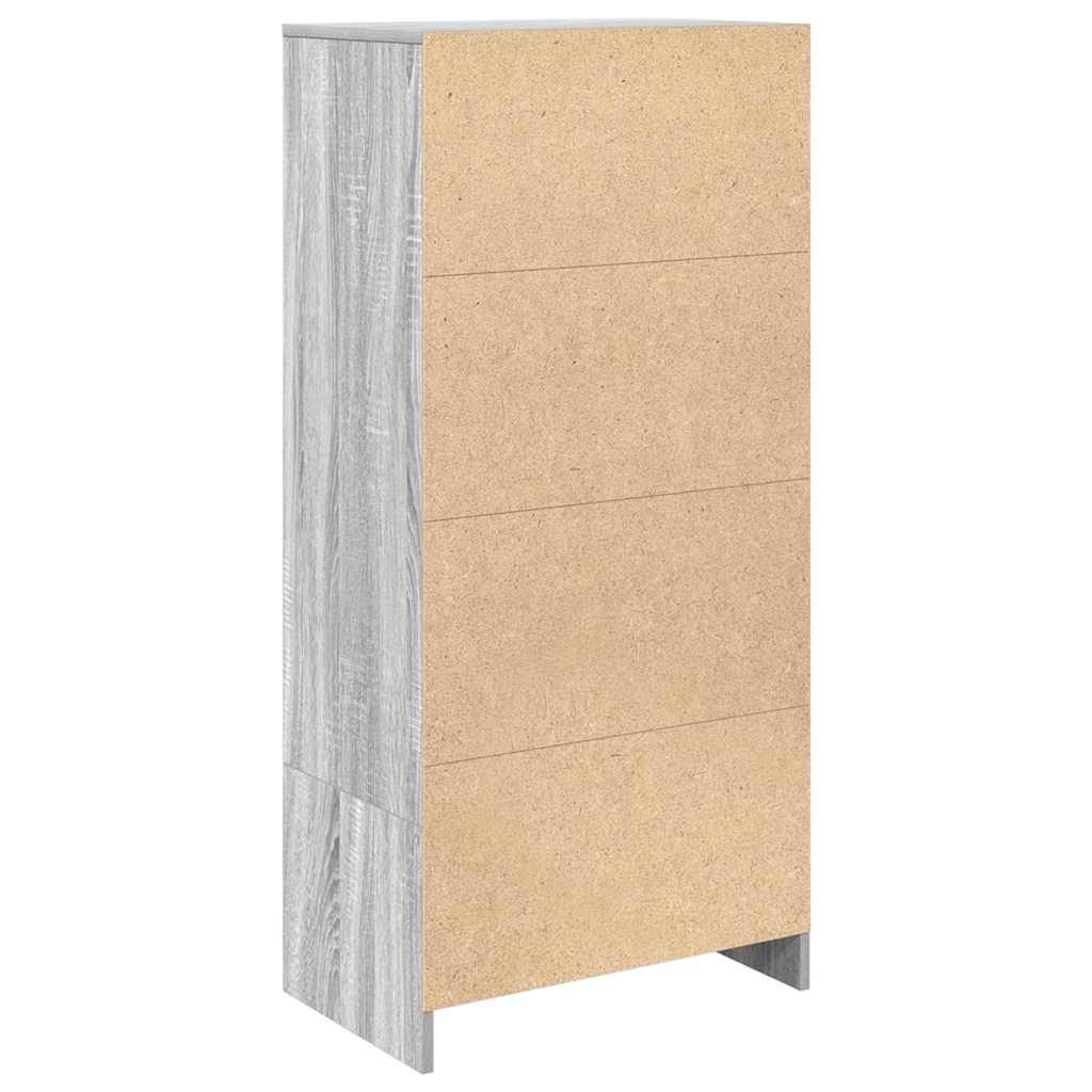 Kast met lade 55,5x34x119,5 cm spaanplaat grijs Sonoma is nu te koop bij PeponiXL, paradijselijk wonen!