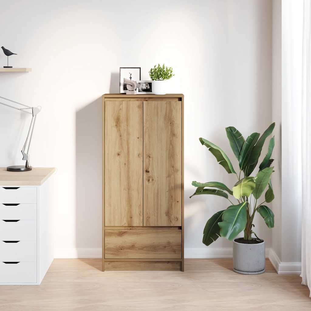 Kast met lade spaanplaat ambachtelijk eikenkleurig is nu te koop bij PeponiXL, paradijselijk wonen!