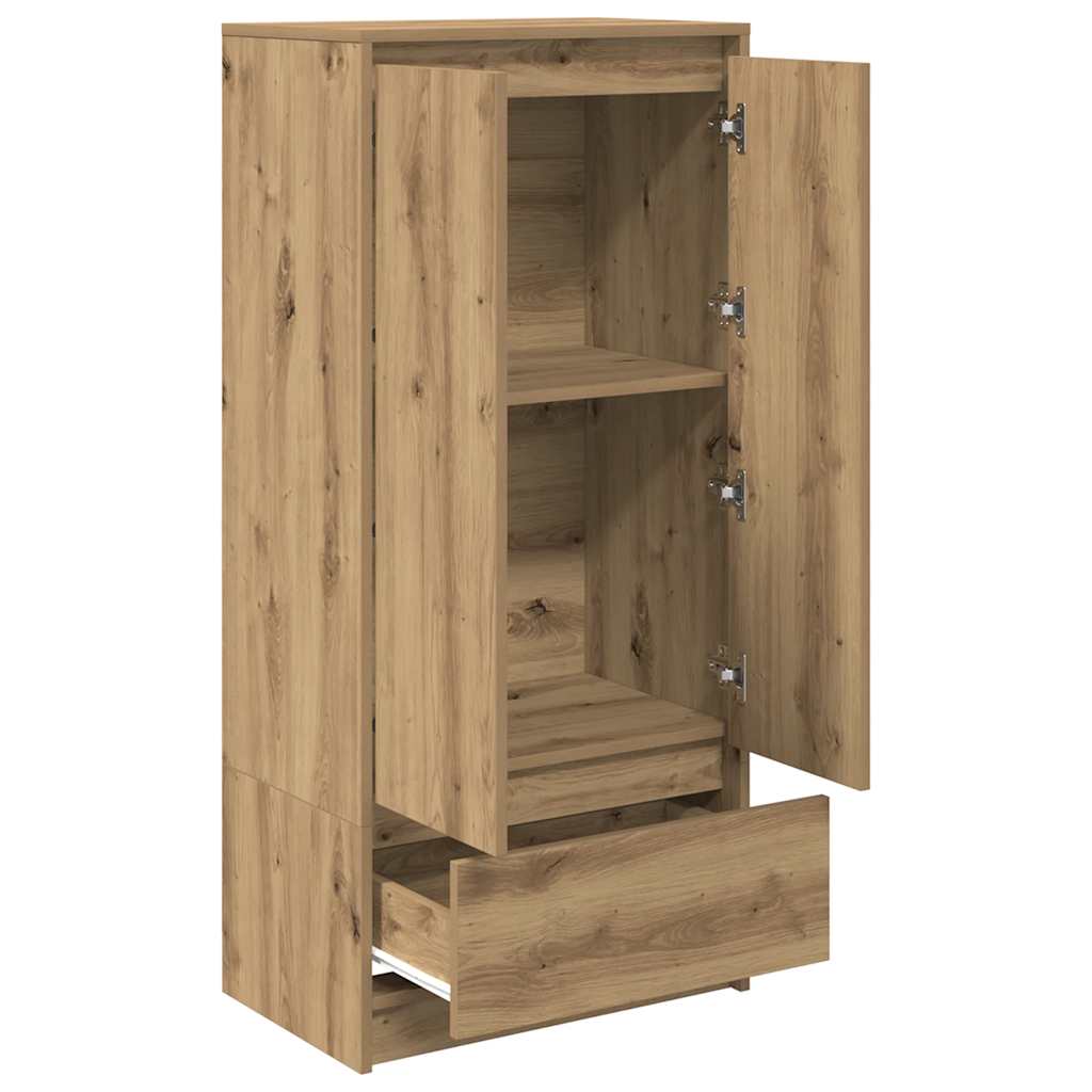 Kast met lade spaanplaat ambachtelijk eikenkleurig is nu te koop bij PeponiXL, paradijselijk wonen!