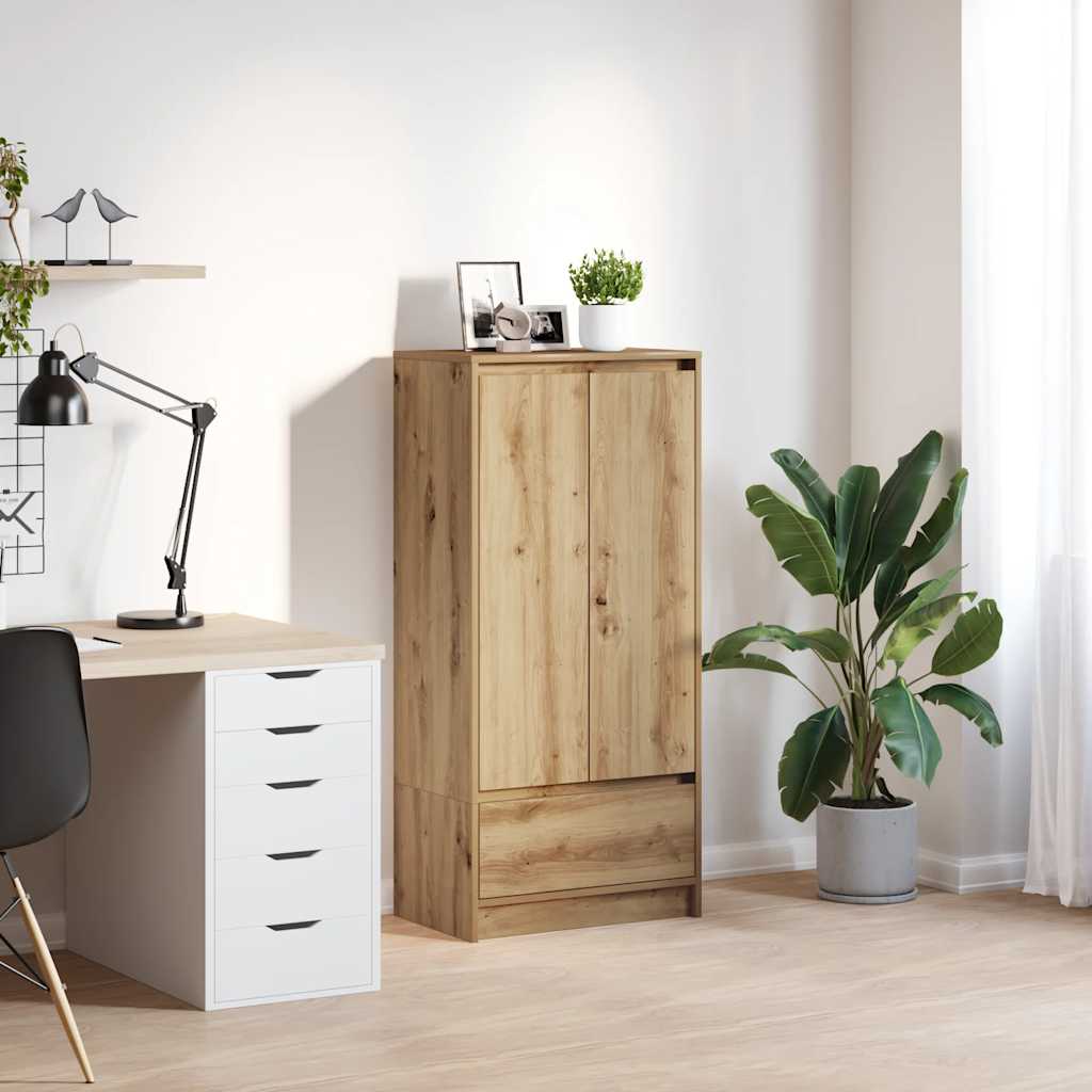Kast met lade spaanplaat ambachtelijk eikenkleurig is nu te koop bij PeponiXL, paradijselijk wonen!