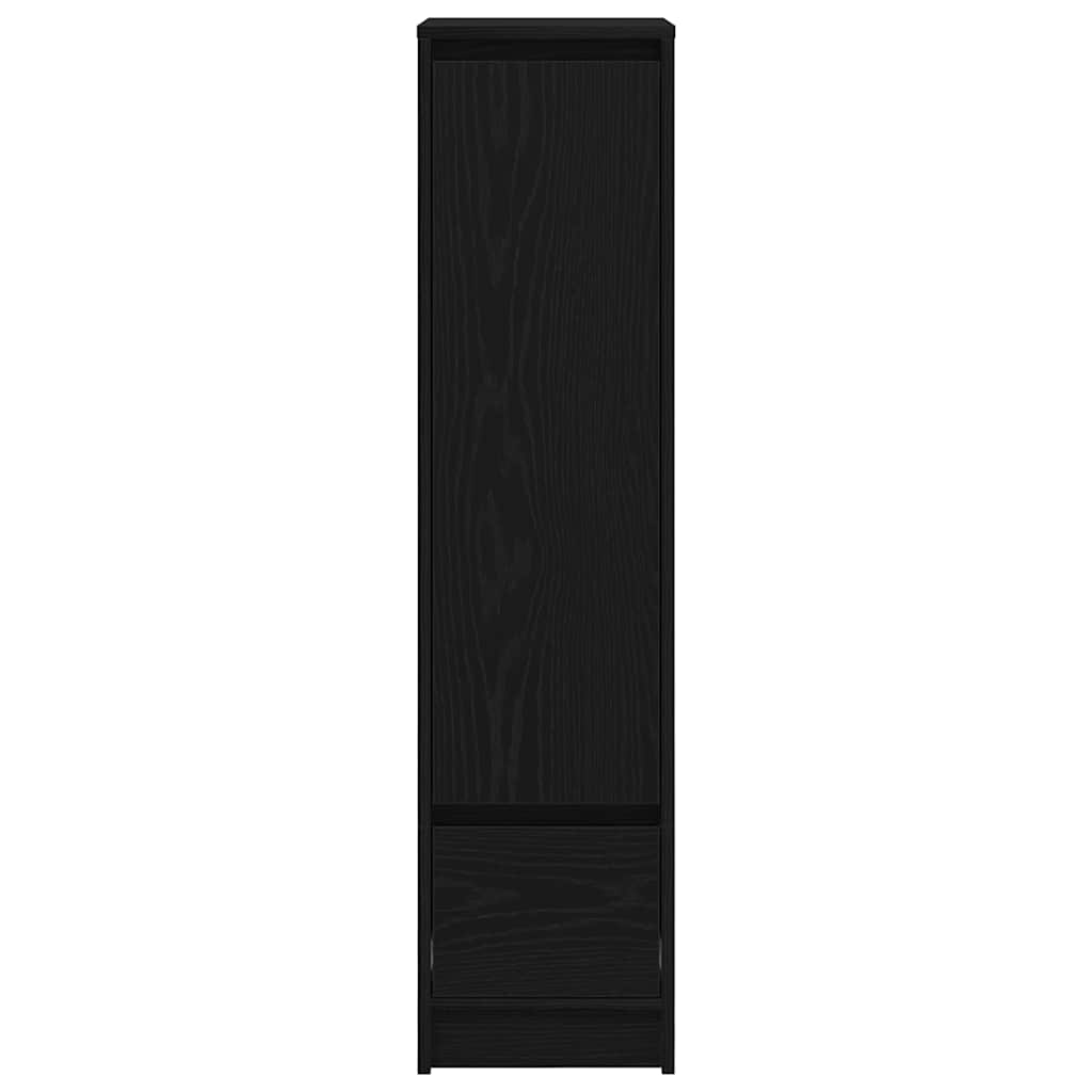 Highboard 29,5x34x119,5 cm spaanplaat zwart eikenkleurig is nu te koop bij PeponiXL, paradijselijk wonen!