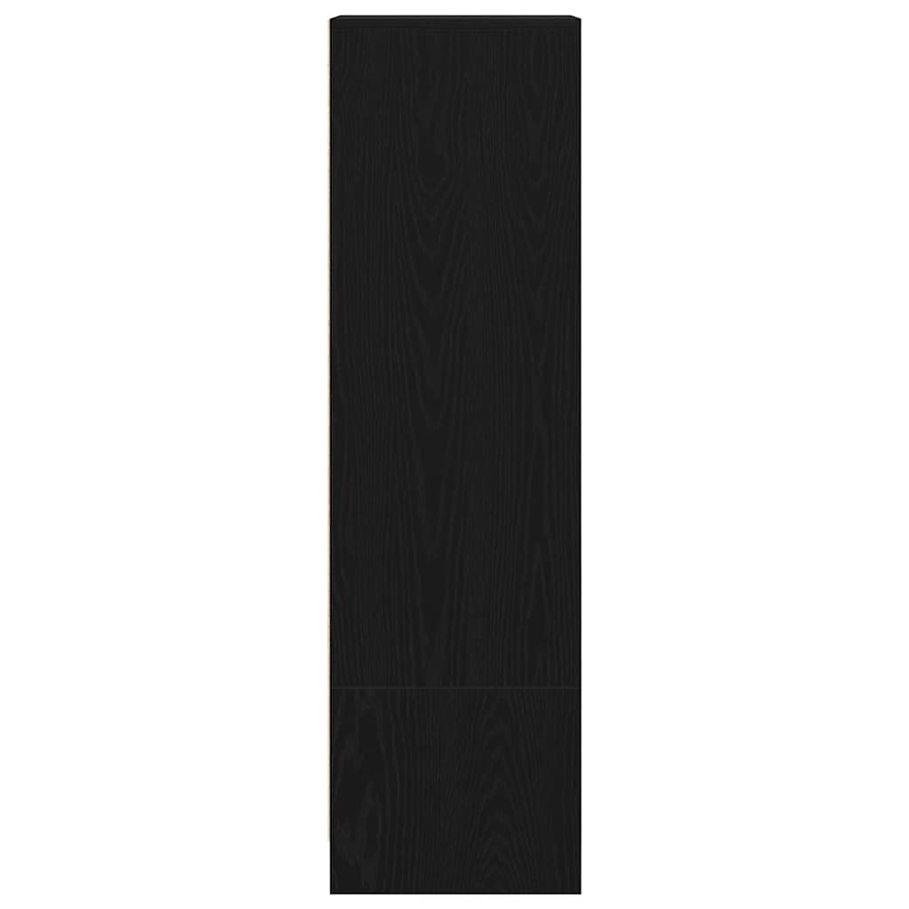 Highboard 29,5x34x119,5 cm spaanplaat zwart eikenkleurig is nu te koop bij PeponiXL, paradijselijk wonen!