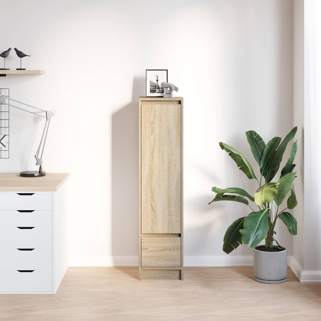 Highboard 29,5x34x119,5 cm spaanplaat sonoma eikenkleurig is nu te koop bij PeponiXL, paradijselijk wonen!