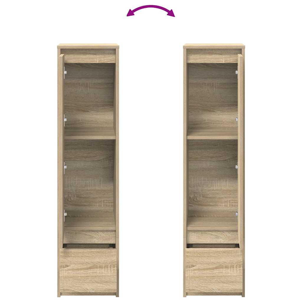Highboard 29,5x34x119,5 cm spaanplaat sonoma eikenkleurig is nu te koop bij PeponiXL, paradijselijk wonen!