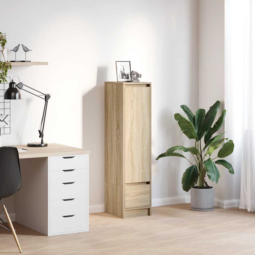 Highboard 29,5x34x119,5 cm spaanplaat sonoma eikenkleurig is nu te koop bij PeponiXL, paradijselijk wonen!