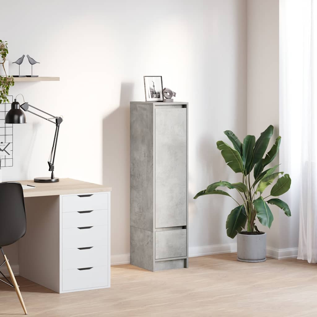 Highboard 29,5x34x119,5 cm spaanplaat betongrijs is nu te koop bij PeponiXL, paradijselijk wonen!