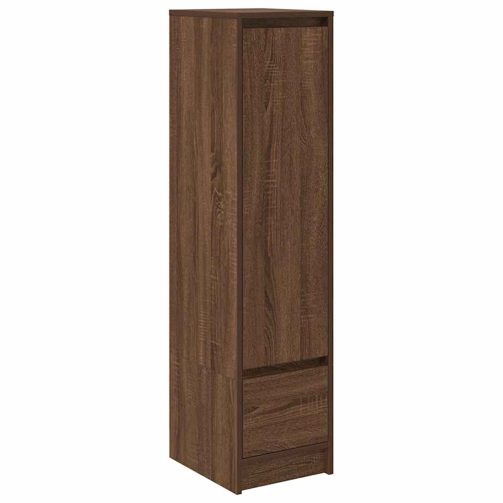 Hoge kast 29,5x34x119,5 cm spaanplaat bruin eikenkleurig is nu te koop bij PeponiXL, paradijselijk wonen!