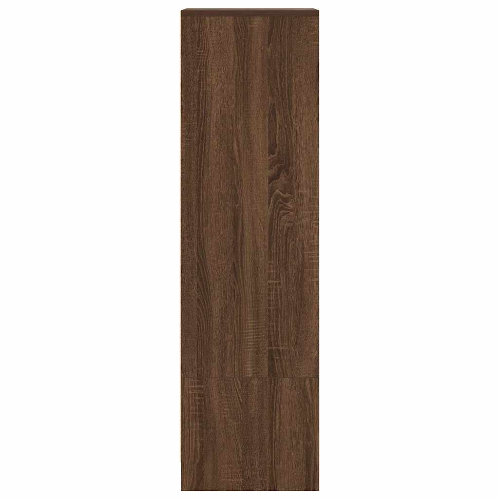 Hoge kast 29,5x34x119,5 cm spaanplaat bruin eikenkleurig is nu te koop bij PeponiXL, paradijselijk wonen!