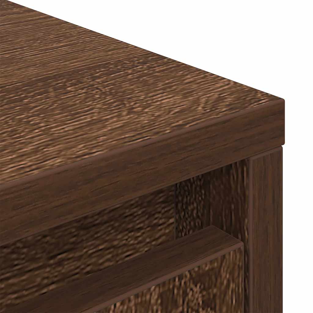 Hoge kast 29,5x34x119,5 cm spaanplaat bruin eikenkleurig is nu te koop bij PeponiXL, paradijselijk wonen!