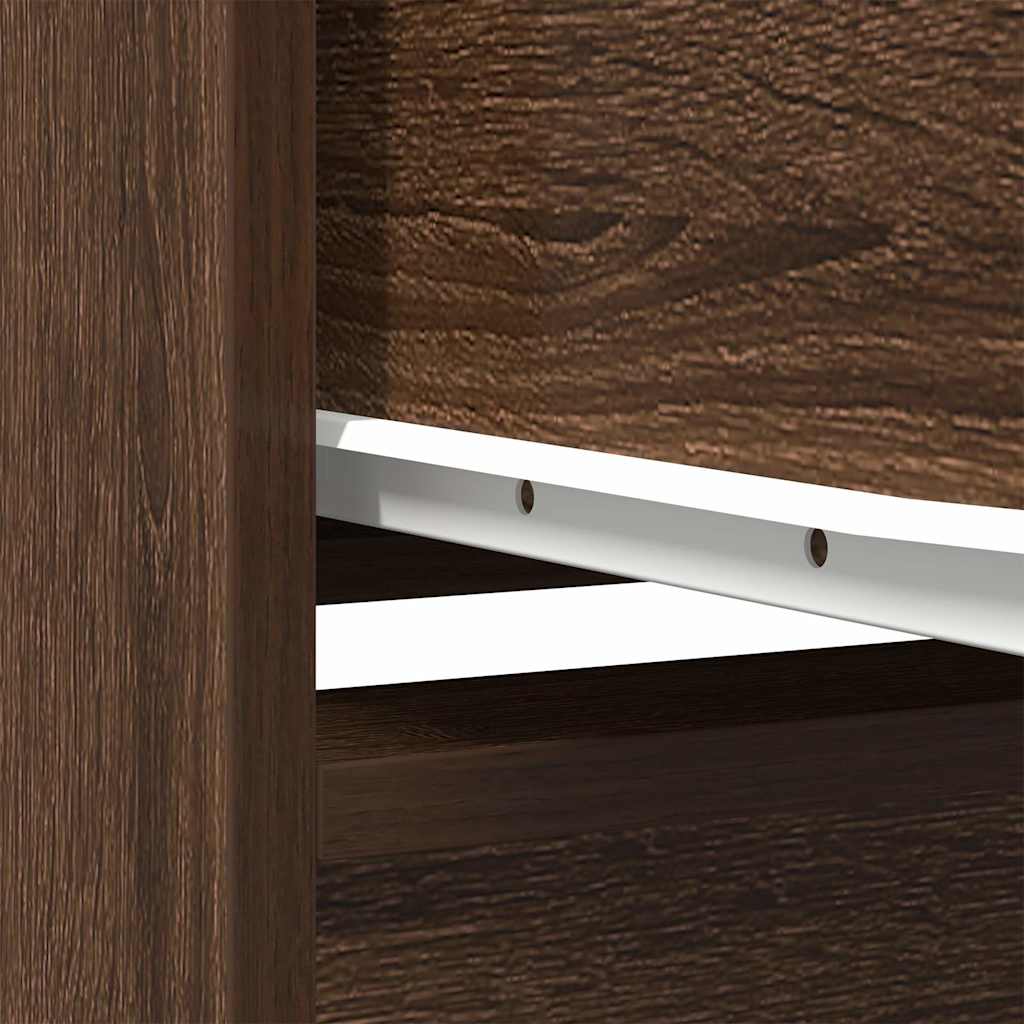 Hoge kast 29,5x34x119,5 cm spaanplaat bruin eikenkleurig is nu te koop bij PeponiXL, paradijselijk wonen!