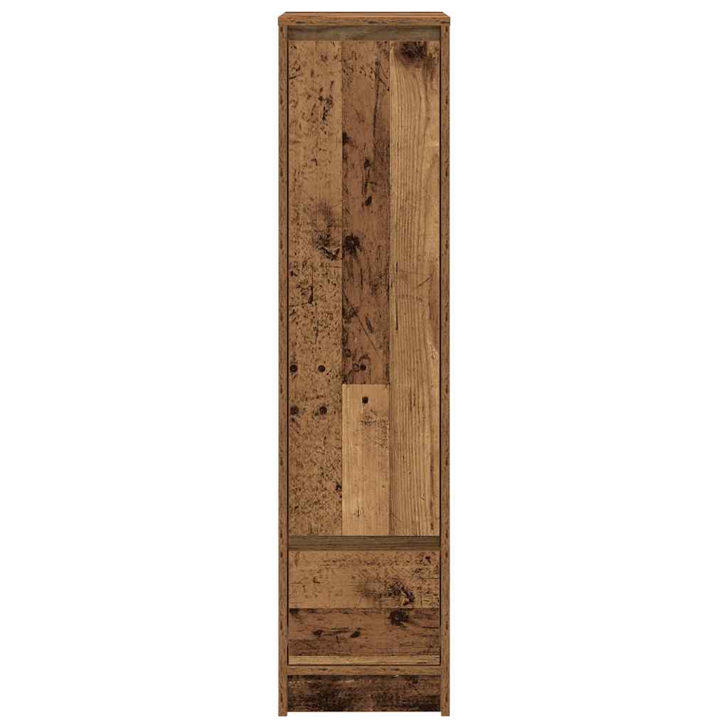 Hoge kast 29,5x34x119,5 cm bewerkt hout oud hout is nu te koop bij PeponiXL, paradijselijk wonen!