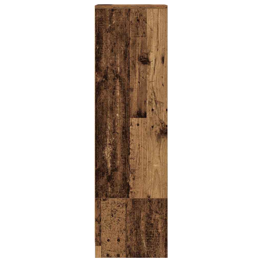 Hoge kast 29,5x34x119,5 cm bewerkt hout oud hout is nu te koop bij PeponiXL, paradijselijk wonen!