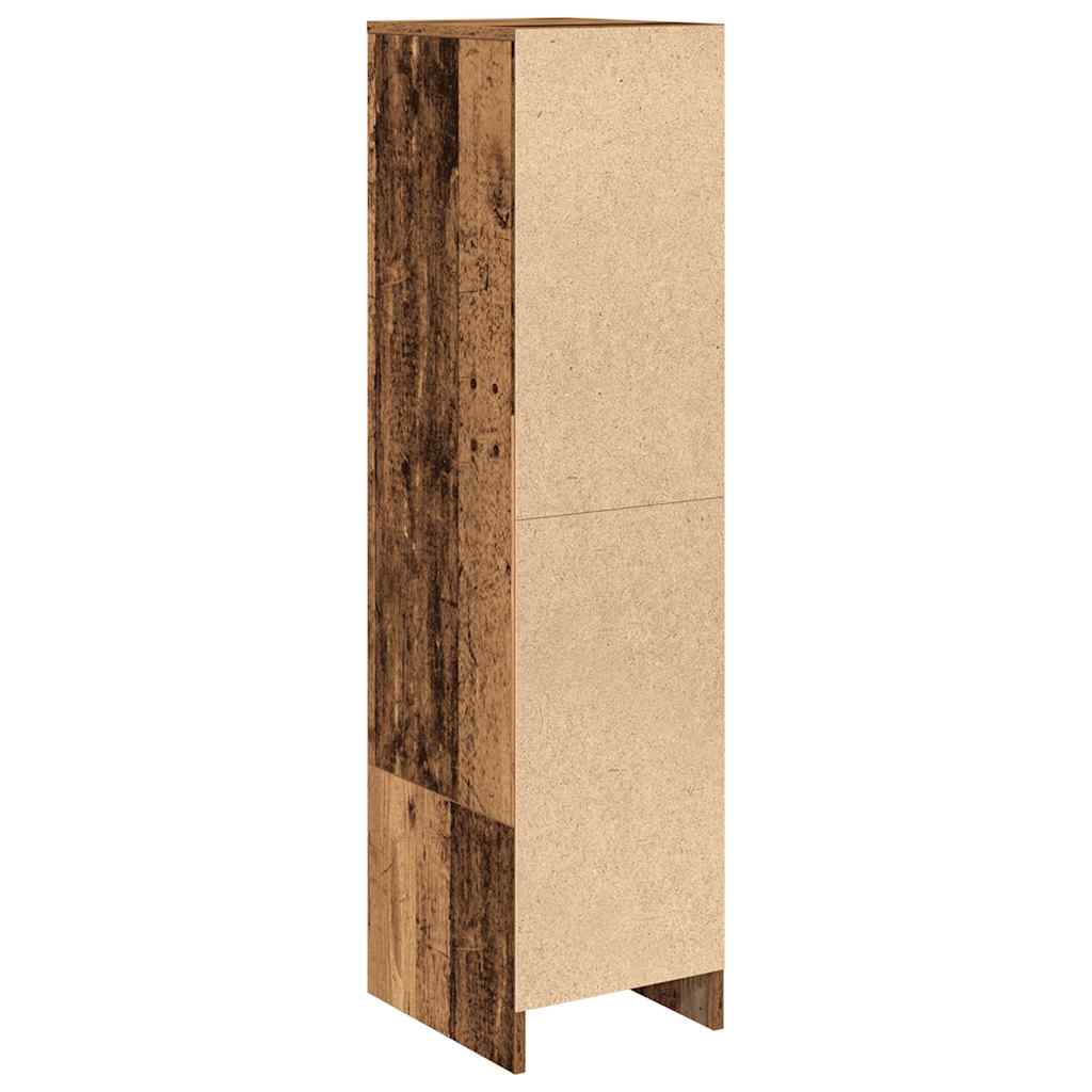 Hoge kast 29,5x34x119,5 cm bewerkt hout oud hout is nu te koop bij PeponiXL, paradijselijk wonen!