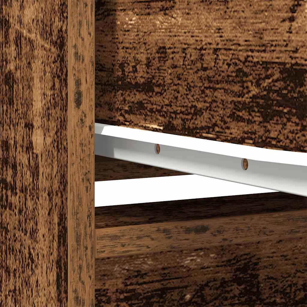 Hoge kast 29,5x34x119,5 cm bewerkt hout oud hout is nu te koop bij PeponiXL, paradijselijk wonen!