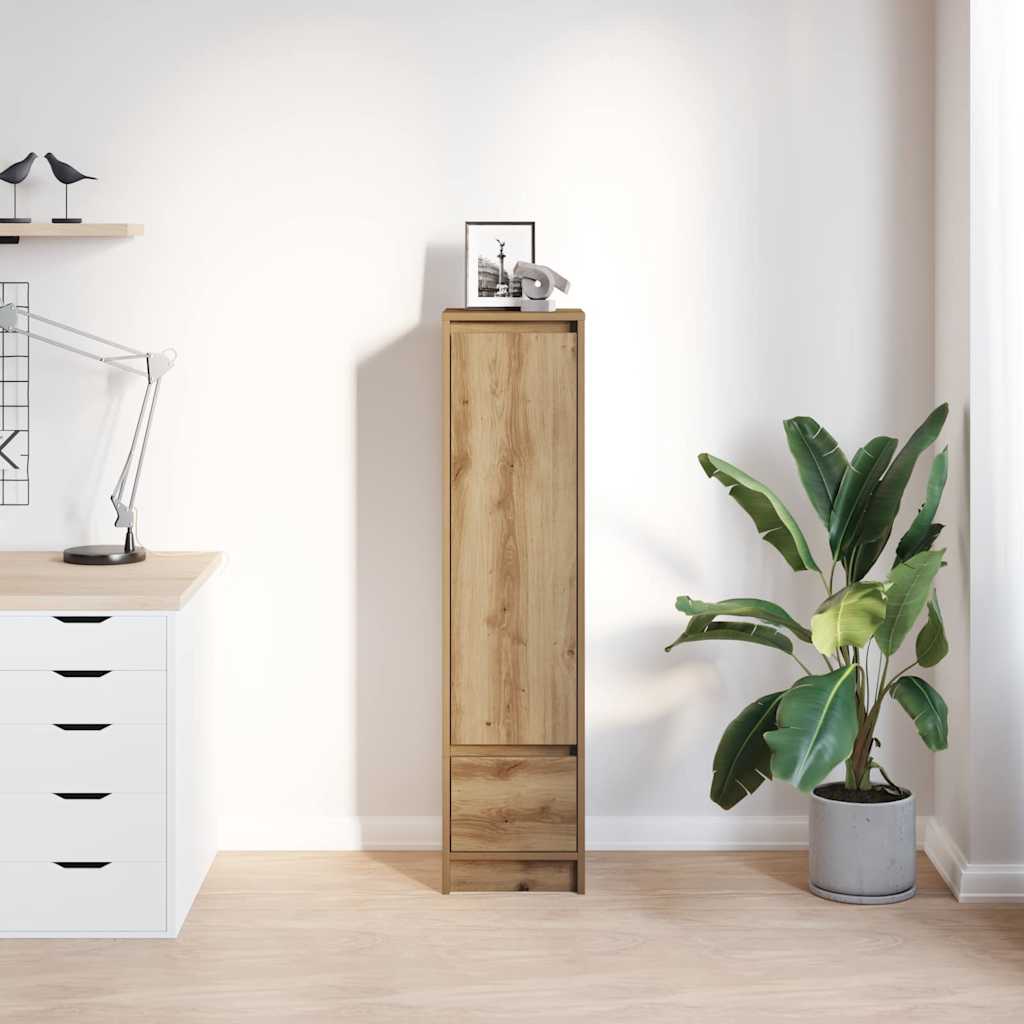 Highboard 29,5x34x119,5 cm spaanplaat eikenkleurig eikenkleurig is nu te koop bij PeponiXL, paradijselijk wonen!