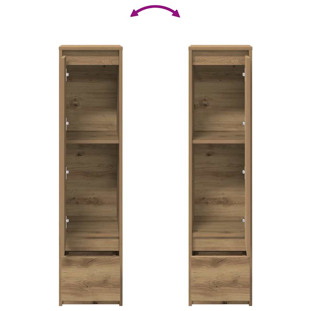 Highboard 29,5x34x119,5 cm spaanplaat eikenkleurig eikenkleurig is nu te koop bij PeponiXL, paradijselijk wonen!