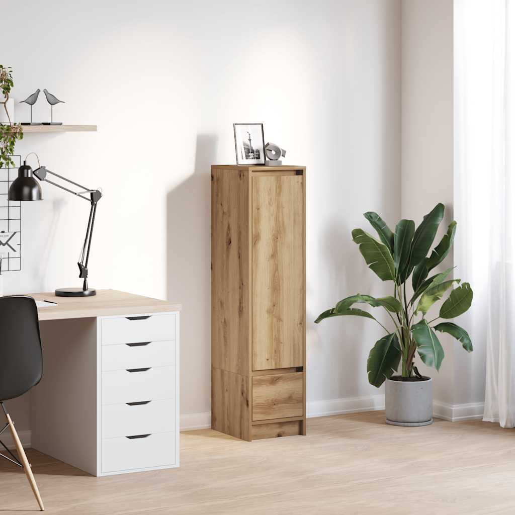 Highboard 29,5x34x119,5 cm spaanplaat eikenkleurig eikenkleurig is nu te koop bij PeponiXL, paradijselijk wonen!