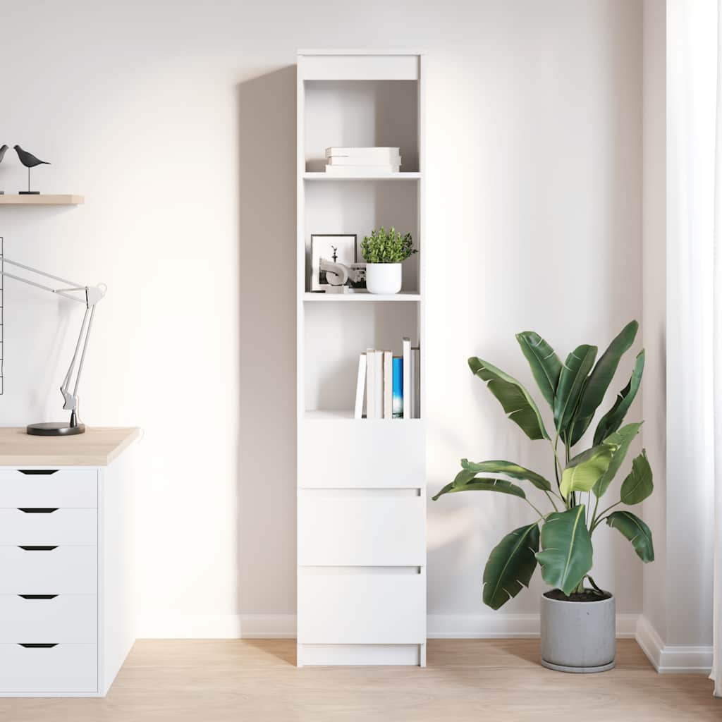 Hoge kast 37,5x35x180 cm spaanplaat wit is nu te koop bij PeponiXL, paradijselijk wonen!